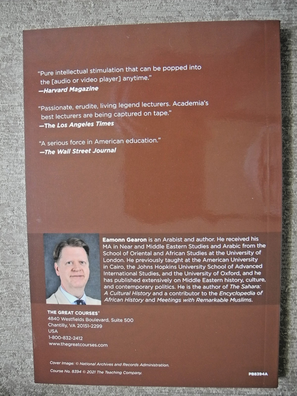 The Middle East in the 20th Century/Great Courses 8394/24 lectures/2021