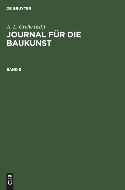 No Contributor – Journal fr die Baukunst – New hardback or cased book – X555z
