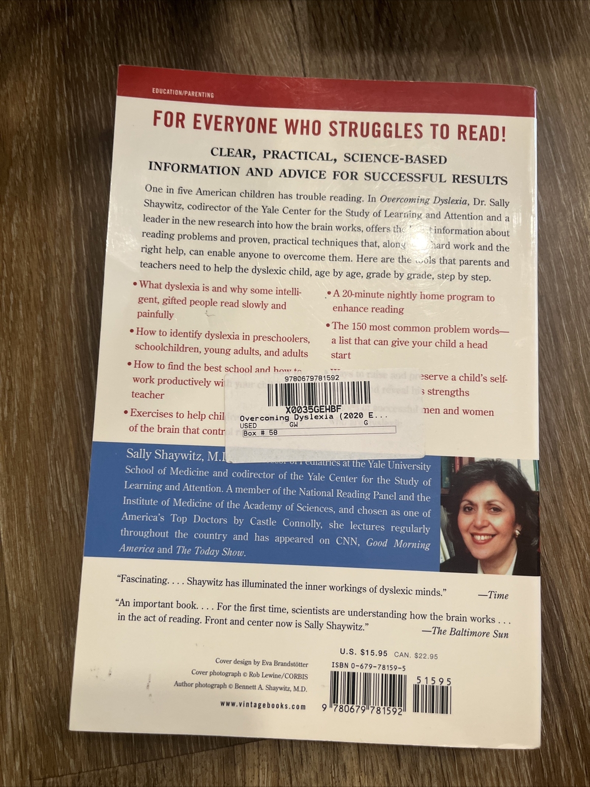 Overcoming Dyslexia: First Edition by Sally Shaywitz (2003, Trade Paperback)