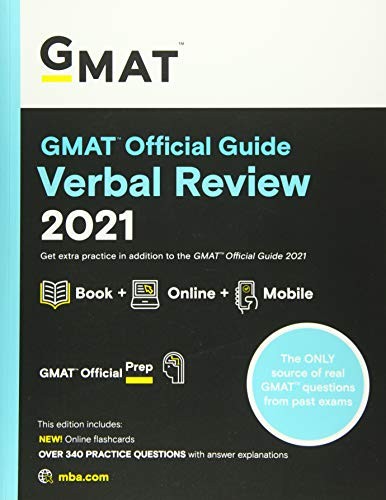 GMAT Official Guide Verbal Review 2021, Book + Online Question Bank: Book + …