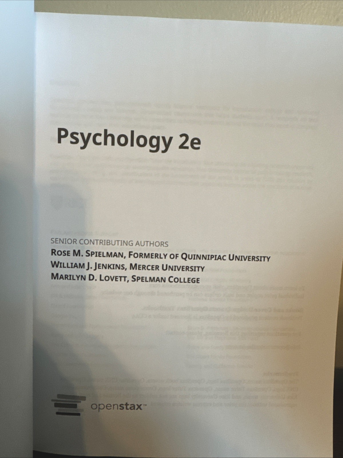 Psychology 2e OpenStax College Textbook Paperback