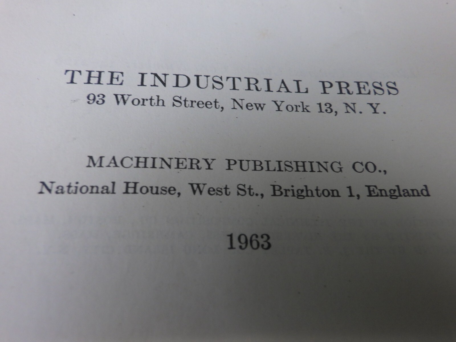 Machinerys Handbook Sixteenth Edition 16th, 1963, over 2000 Pages