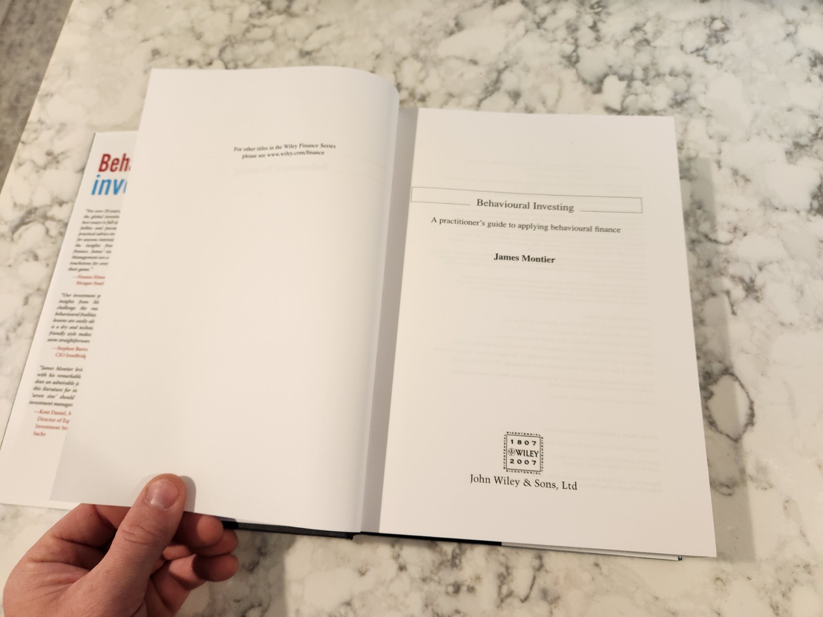 Behavioural Investing: A Practitioner’s Guide by James Montier Hardcover