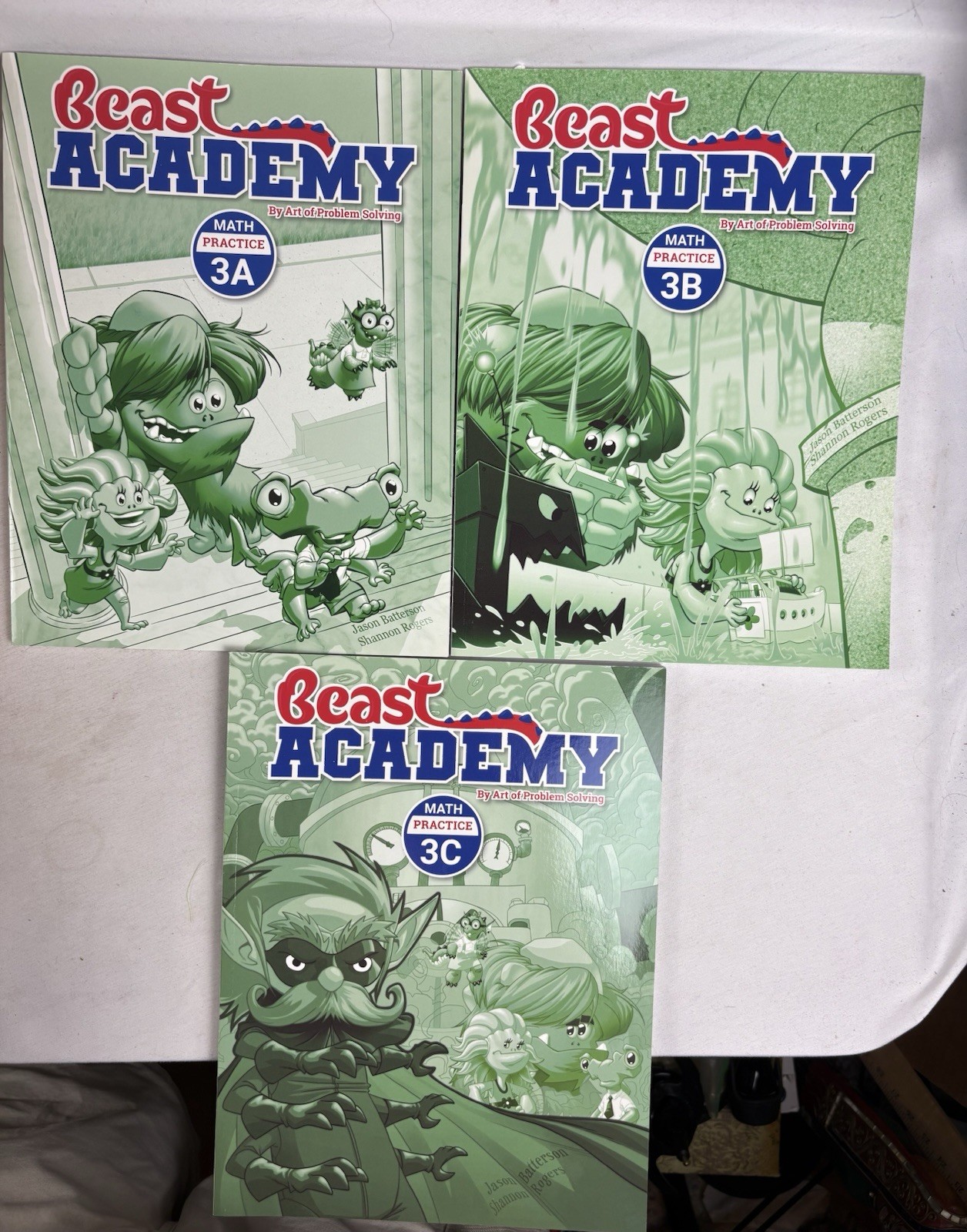 Beast Academy Math Practice Level 3 Set 3A-3C Paperback Illustrated