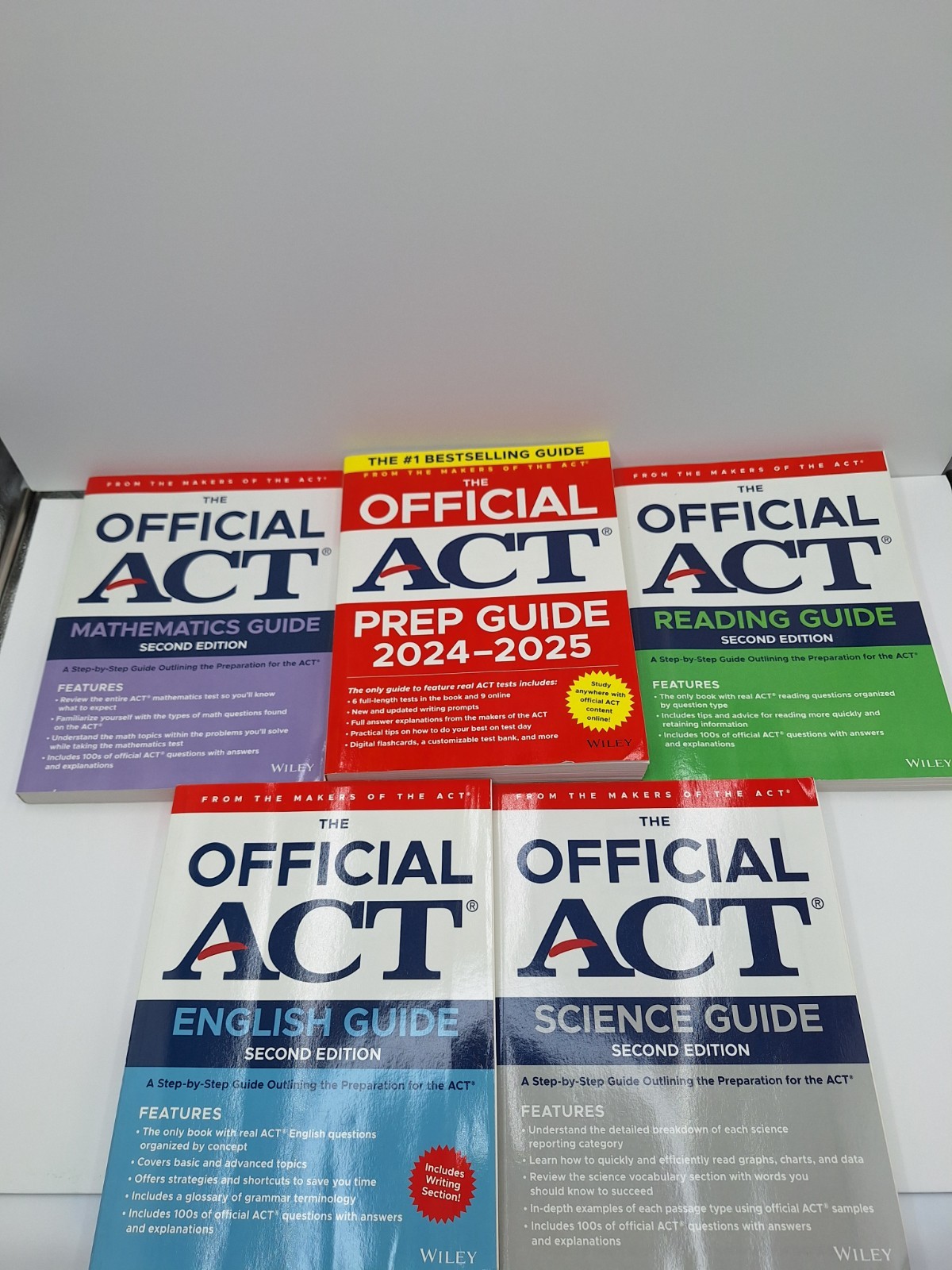 Official ACT Prep & Subject Guides 2024-2025 Complete Set, Paperback – Like New!