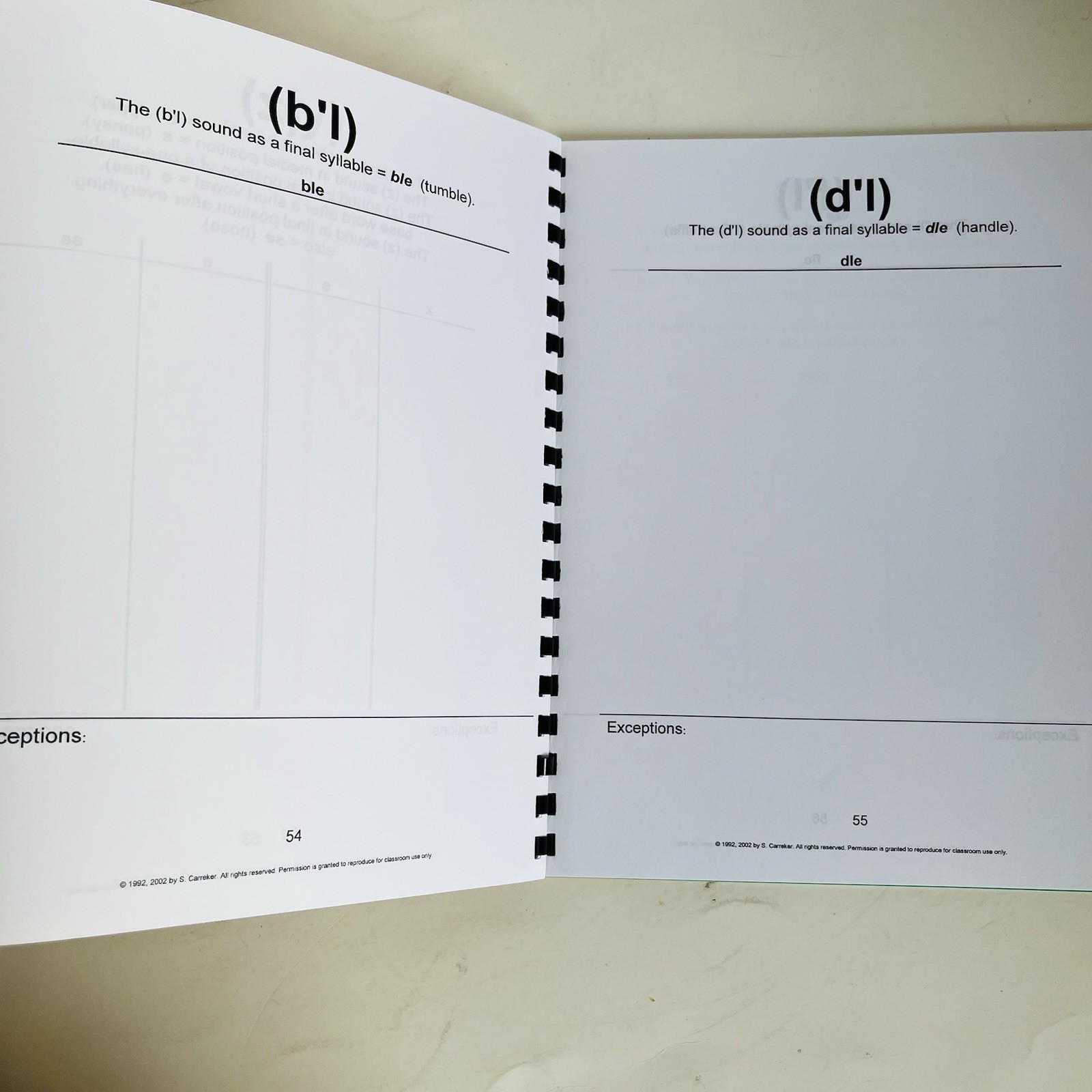 Scientific Spelling Student Notebook Suzanne Carreker Neuhaus Dyslexia Unused