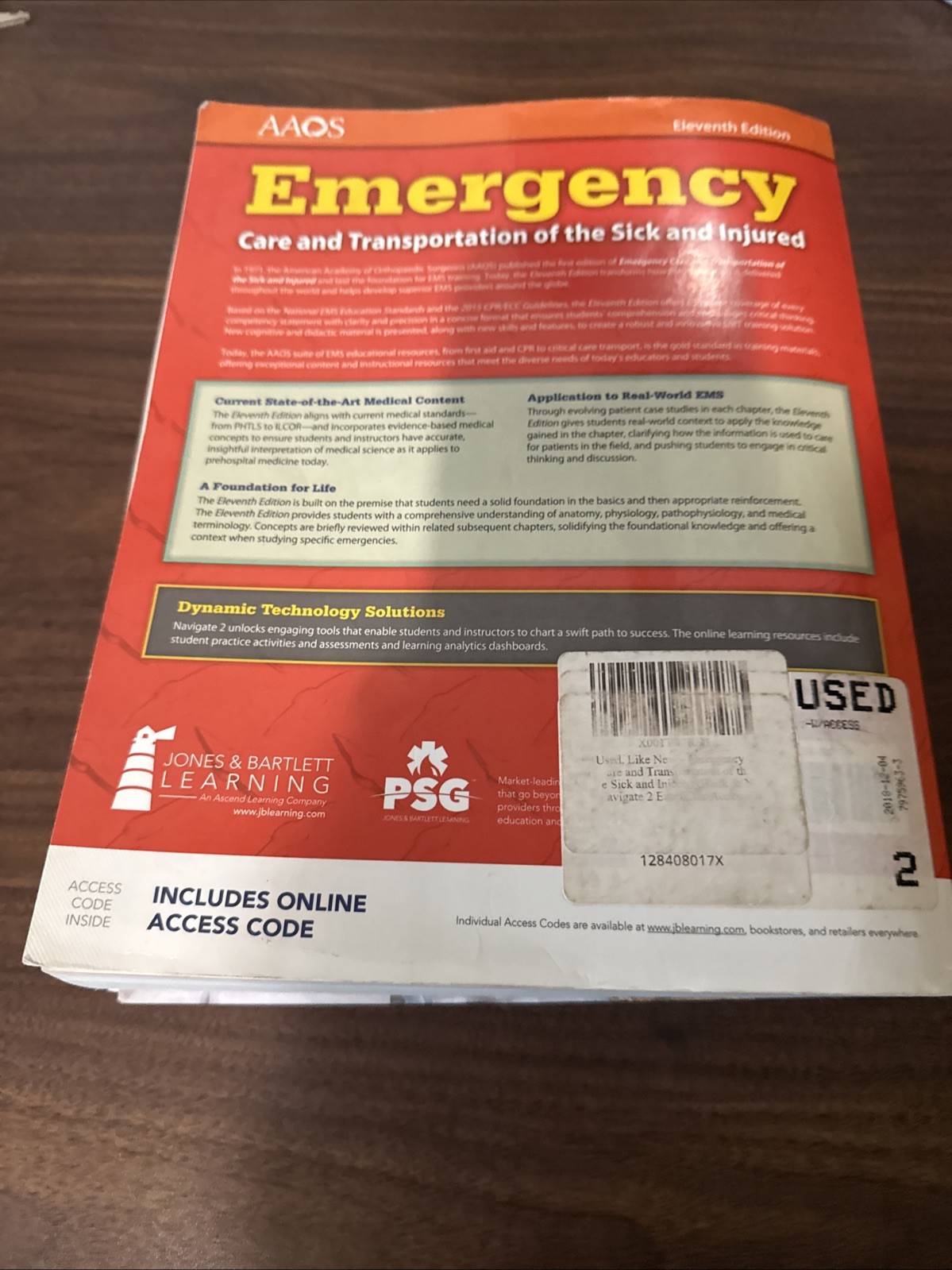 Emergency Care and Transportation of the Sick and Injured Eleventh Edition AAOS