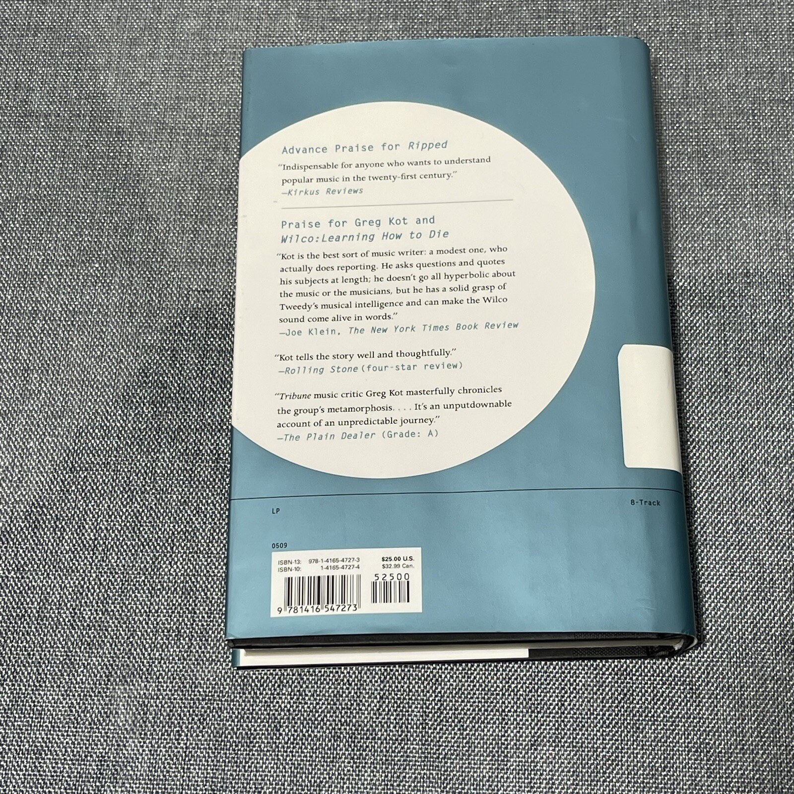 SIGNED Greg Kot RIPPED How the Wired Generation Revolutionized Music 2009 1stEd