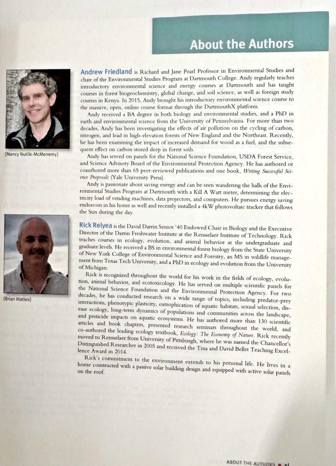 Essentials of Environmental Science by Andrew Friesland & Rick Relyea (2nd Ed.)