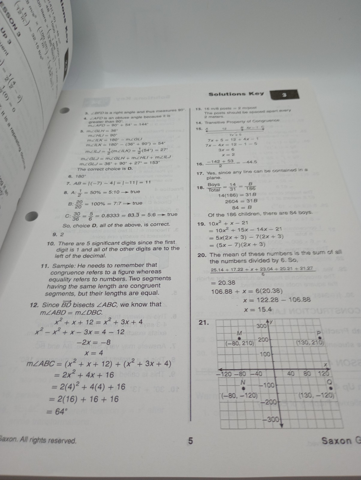 Saxon Geometry Homeschool Set Student Text Solutions Manual Testing Book
