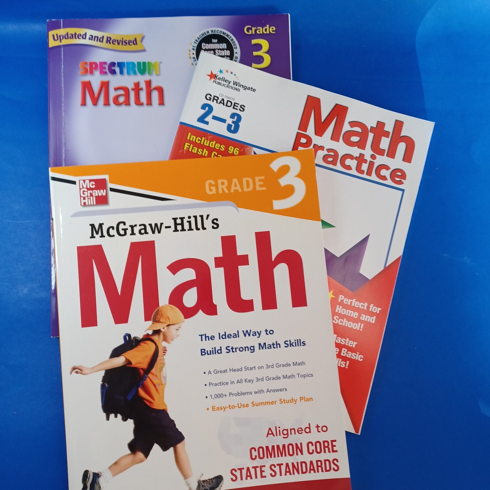 3 Elementary Math Resource Workbooks Grade 3 Mixed Lot Used READ & SEE PHOTOS