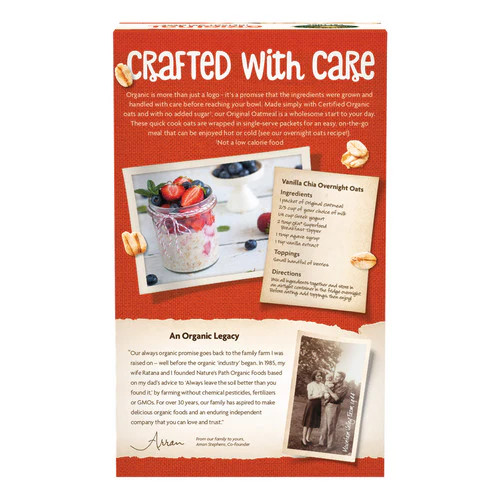 Organic Original Instant Hot Oatmeal 14 Oz(Case Of 6) By Natures Path