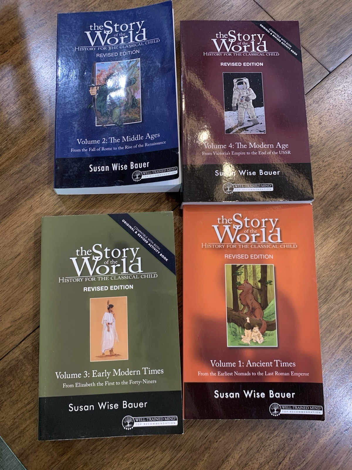 The Story of the World Revised Edition Vol 1-4 Paperback Set Susan Wise Bauer