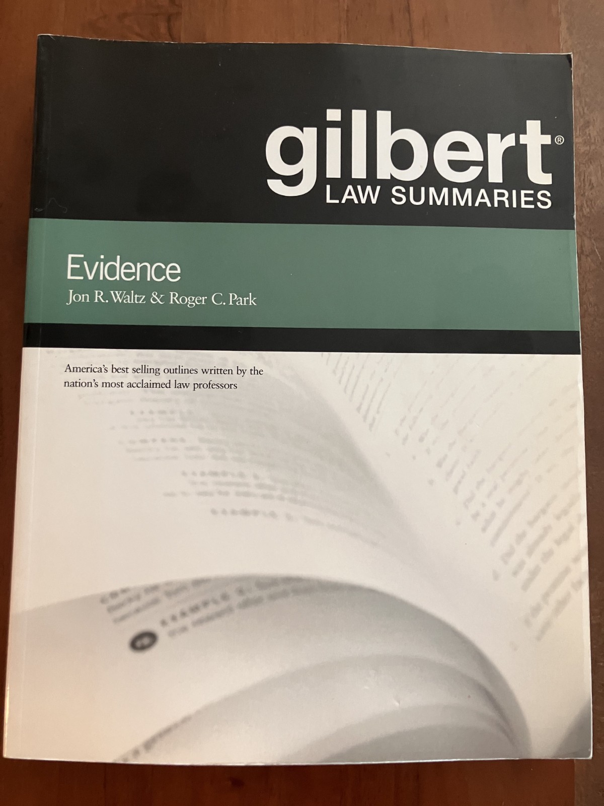 Gilbert Law Summaries on Evidence – Jon Waltz and Roger Park-Very Good condition