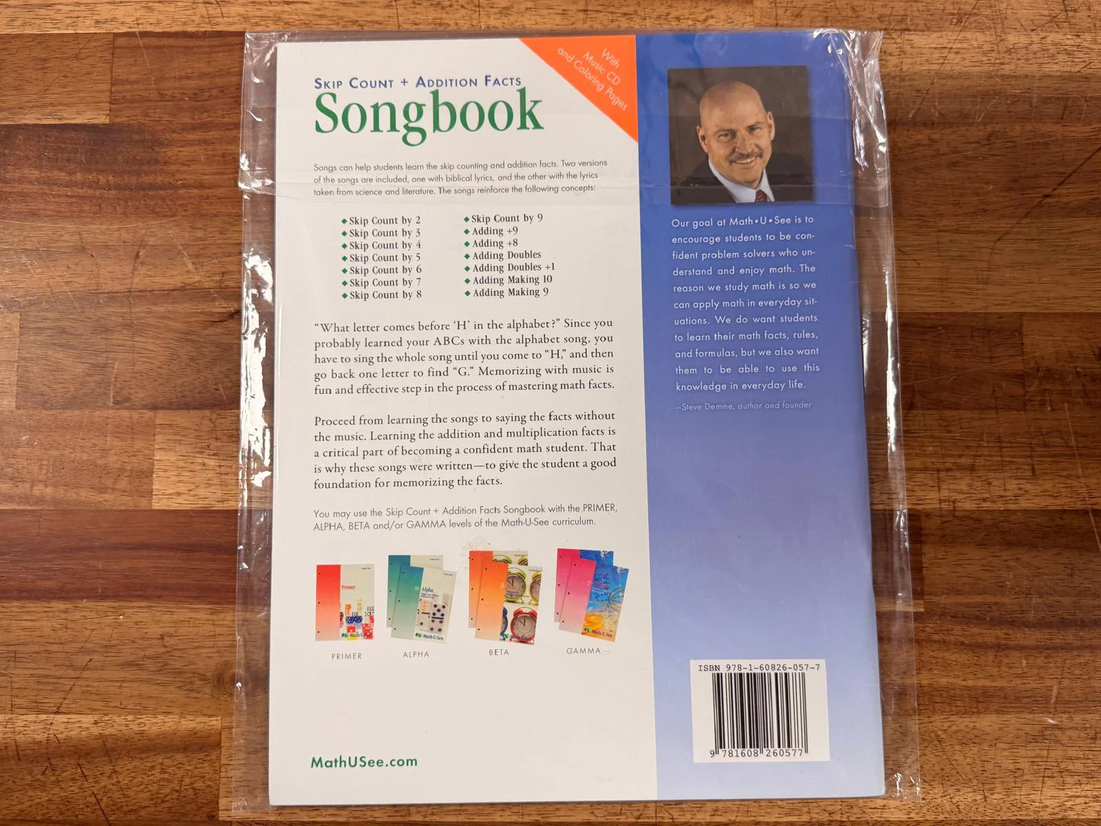 Math-U-See Skip Count Addition Facts Songbook CD (NEW)