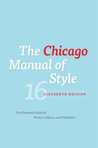 The Chicago Manual of Style (2010, Hardcover)