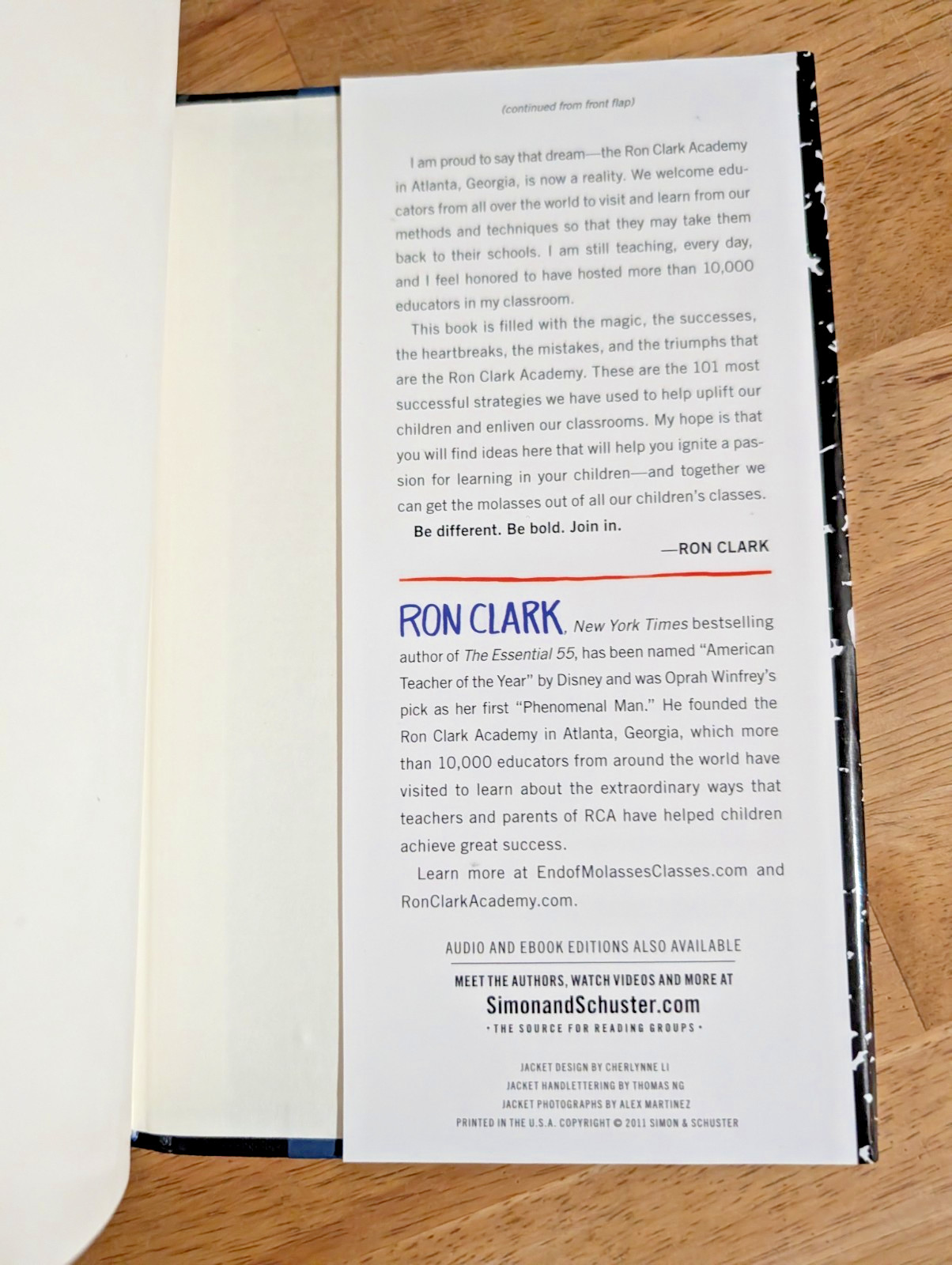 SIGNED Ron Clark End of Molasses Classes Parent Teacher Advice Guide Book