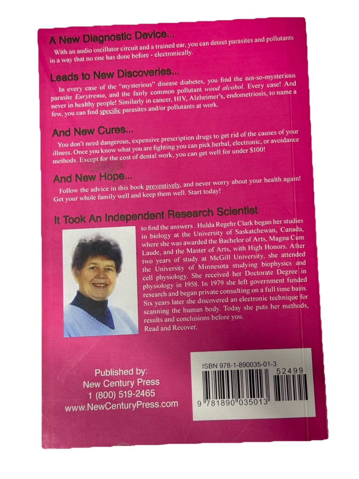 Cure for All Diseases : With Many Case Histories by Hulda Regehr Clark (1995,…