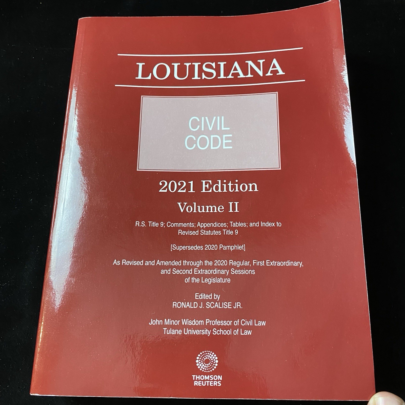 West’s Louisiana Civil Code 2021 ed. Vol. II Thomson Reuters