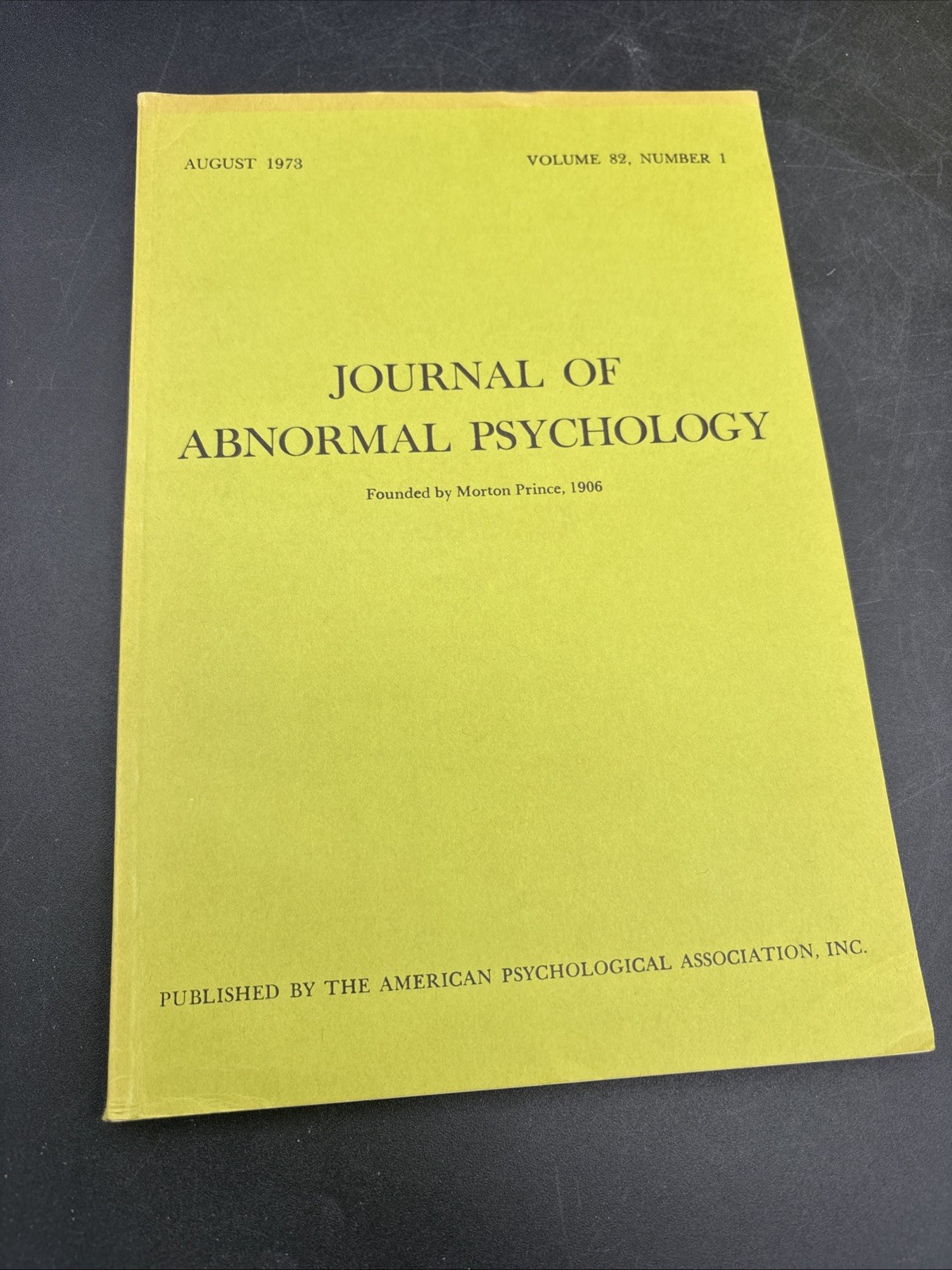 1973 Journal Of Abnormal Psychology Vol 82 1-2-3 APA Behavior Drug Treatment
