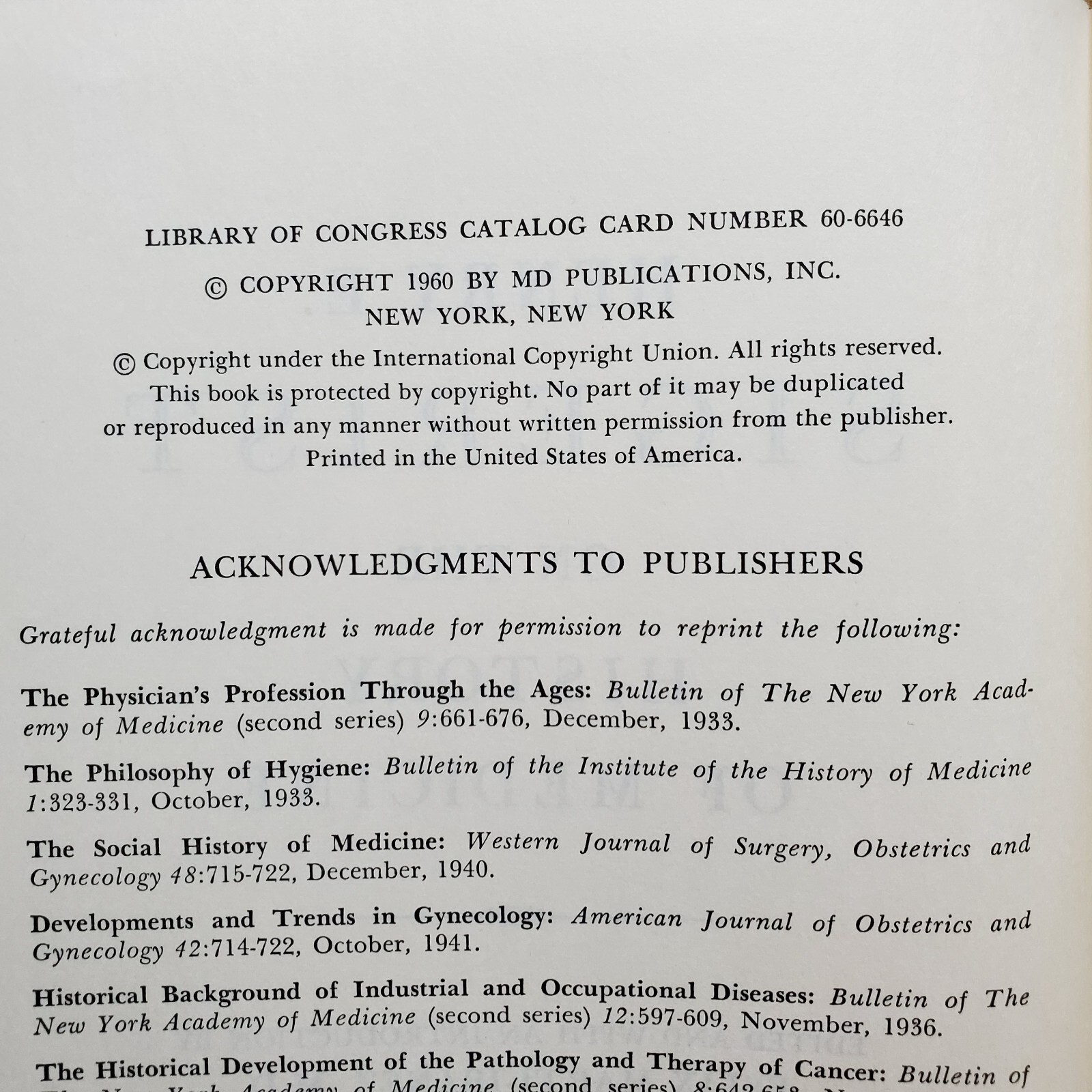 Vintage Medical, 2 Volume Box Set, on the History/Sociology of Medicine (1960)
