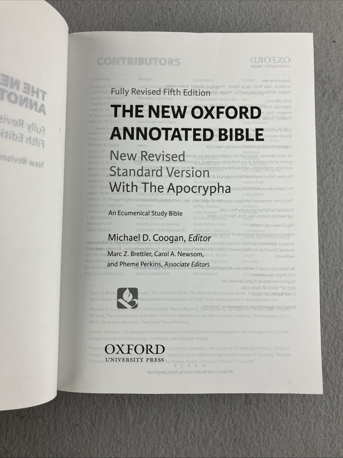 New Oxford Annotated Bible with Apocrypha : New Revised Standard Version by…