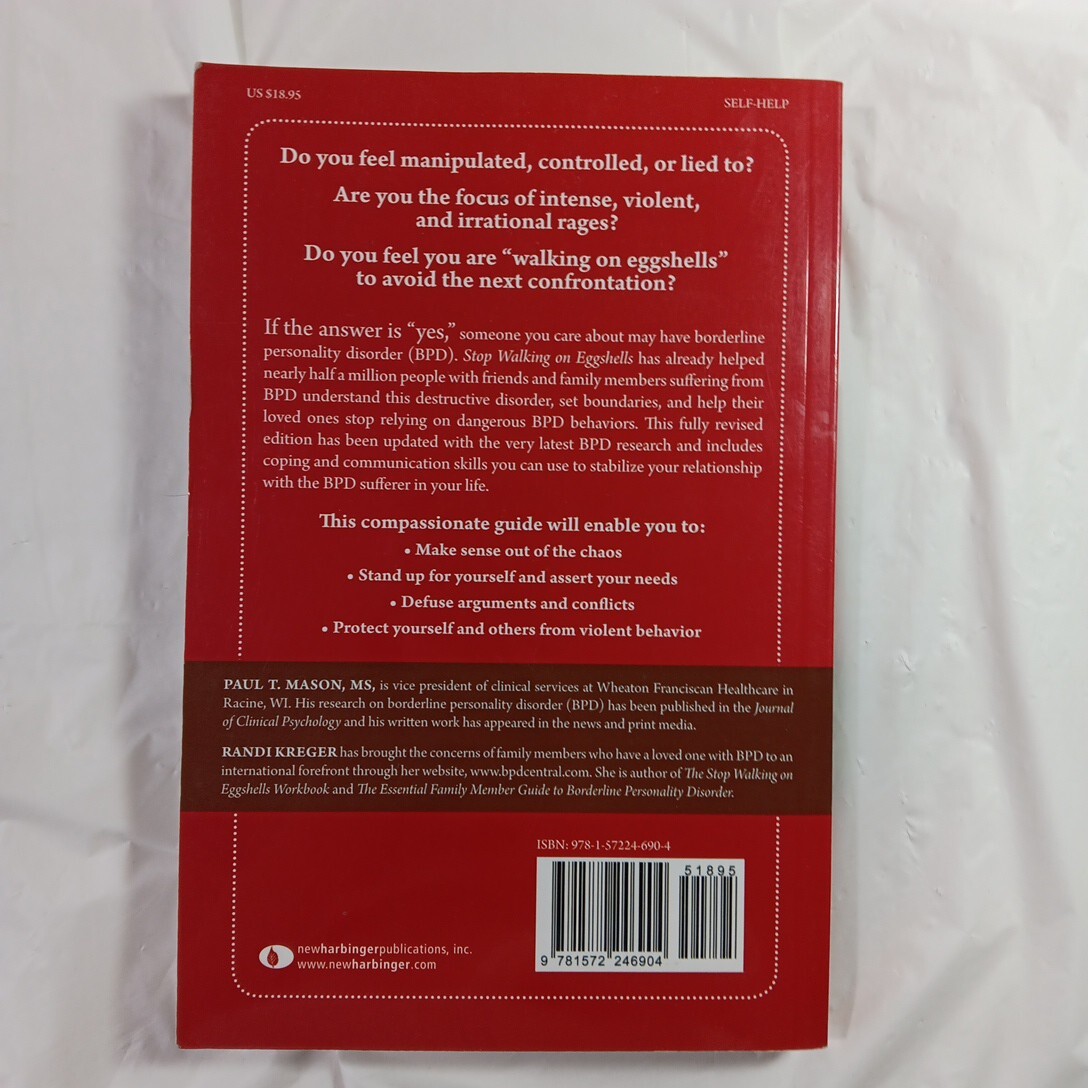 Stop Walking On Eggshells First Printing Paperback Book