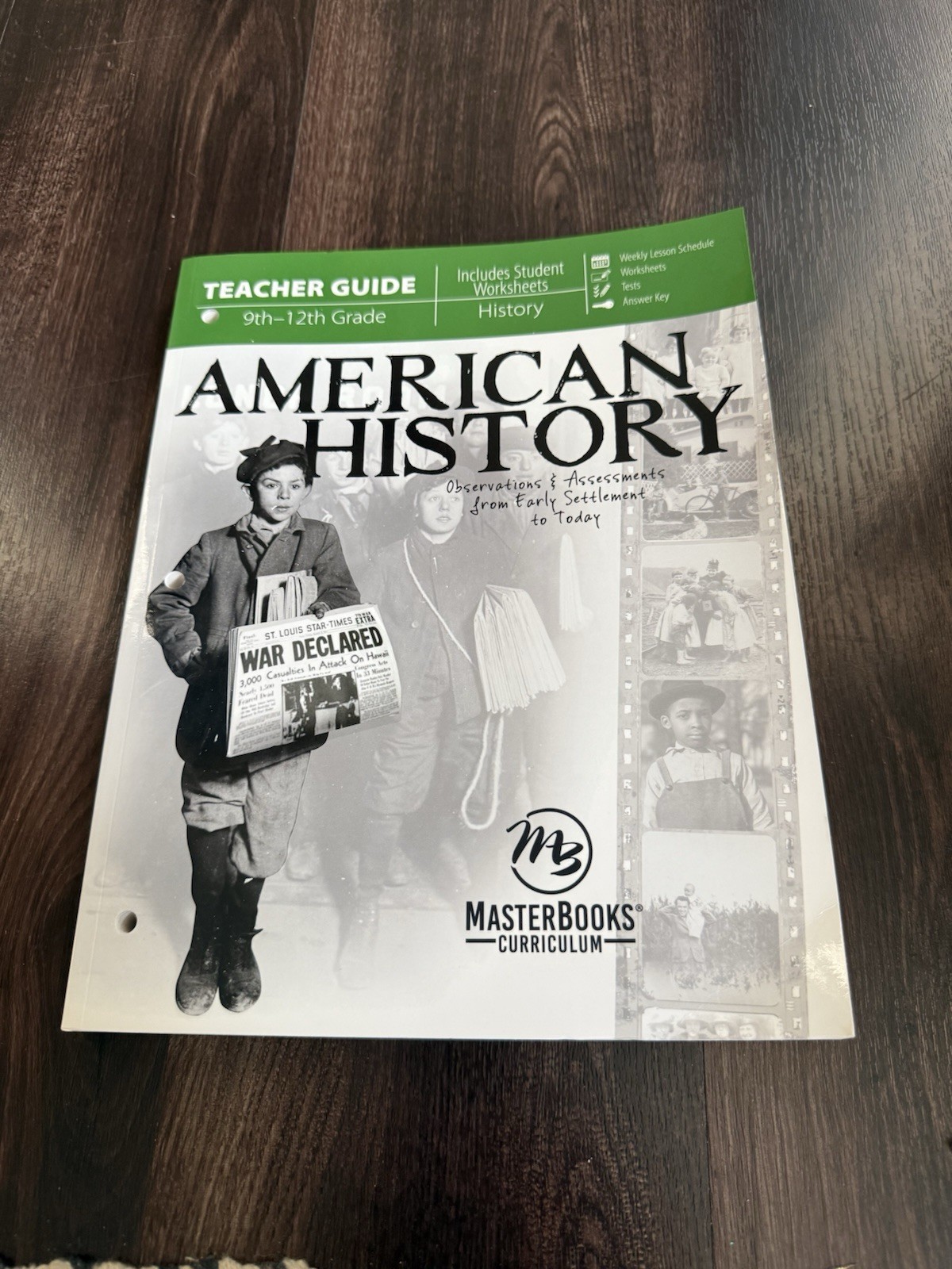 Masterbooks AMERICAN HISTORY Teacher Guide (Student Worksheets) 9th – 12th Grade