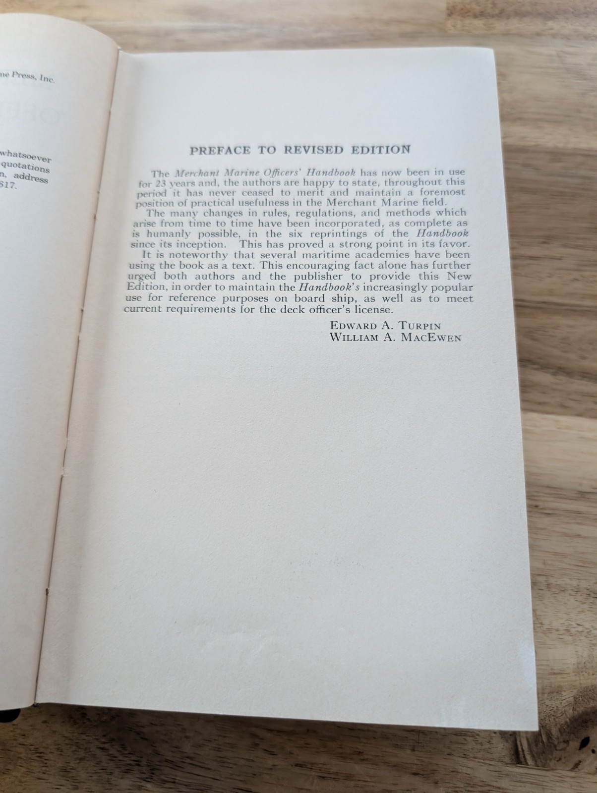 Merchant Marine Officers’ Handbook (1979 Hardcover)
