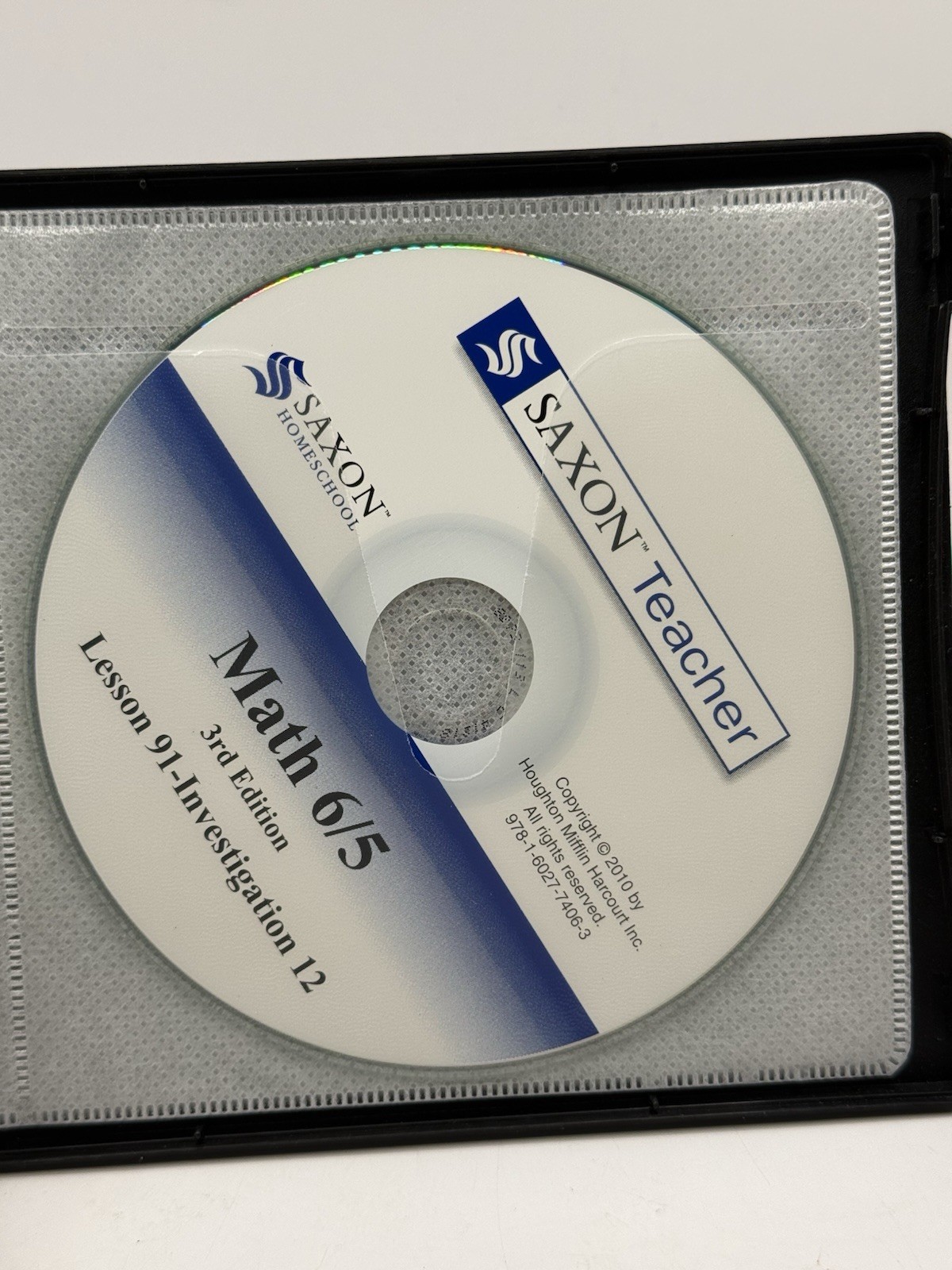 Saxon Math 6/5 Homeschool Kit: Student Textbook/Solutions Manual/Test CDs 3rd Ed
