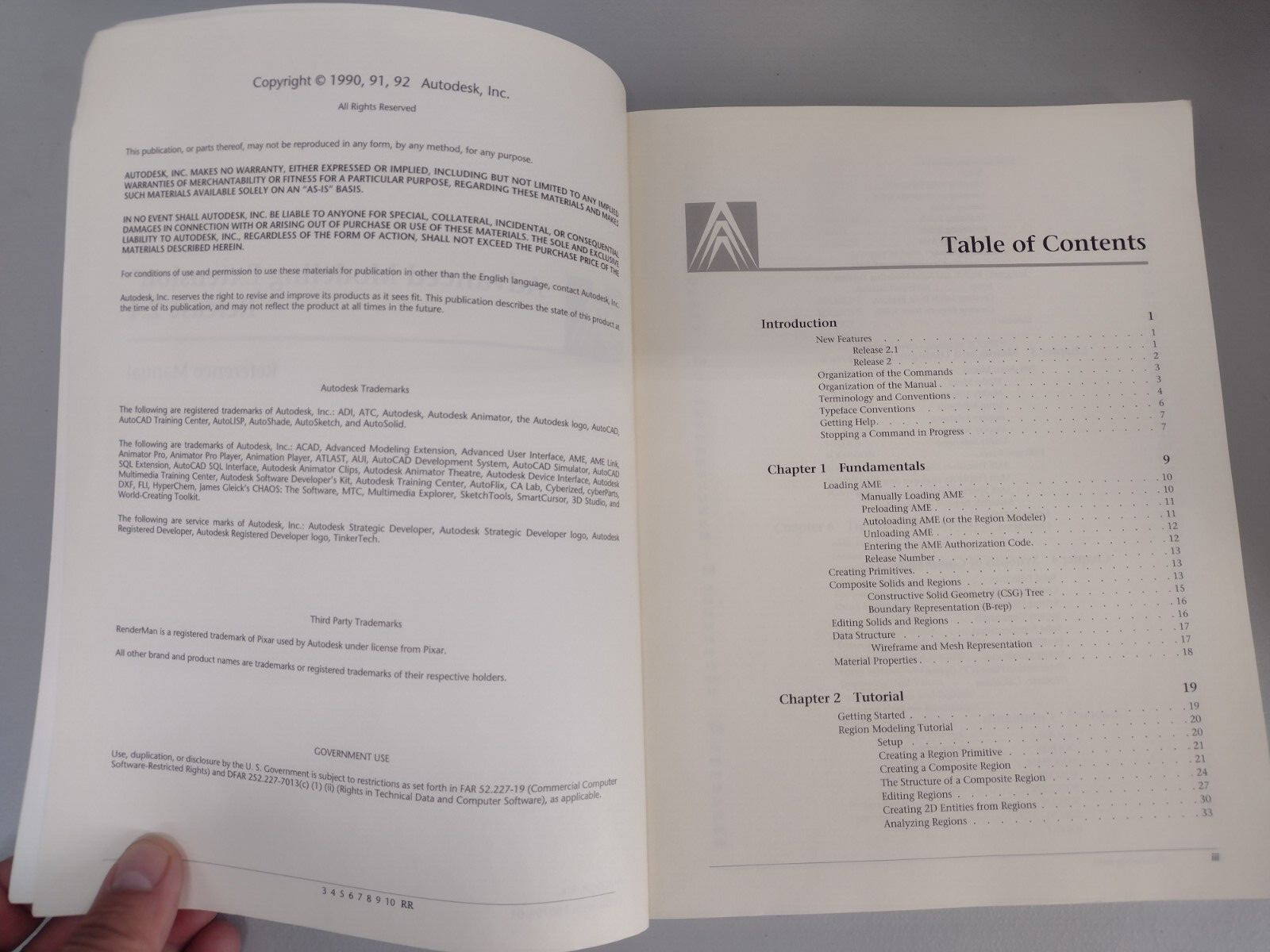 AutoCAD Advanced Modeling Extension Release 2.1 Reference Manual PB Book 1992