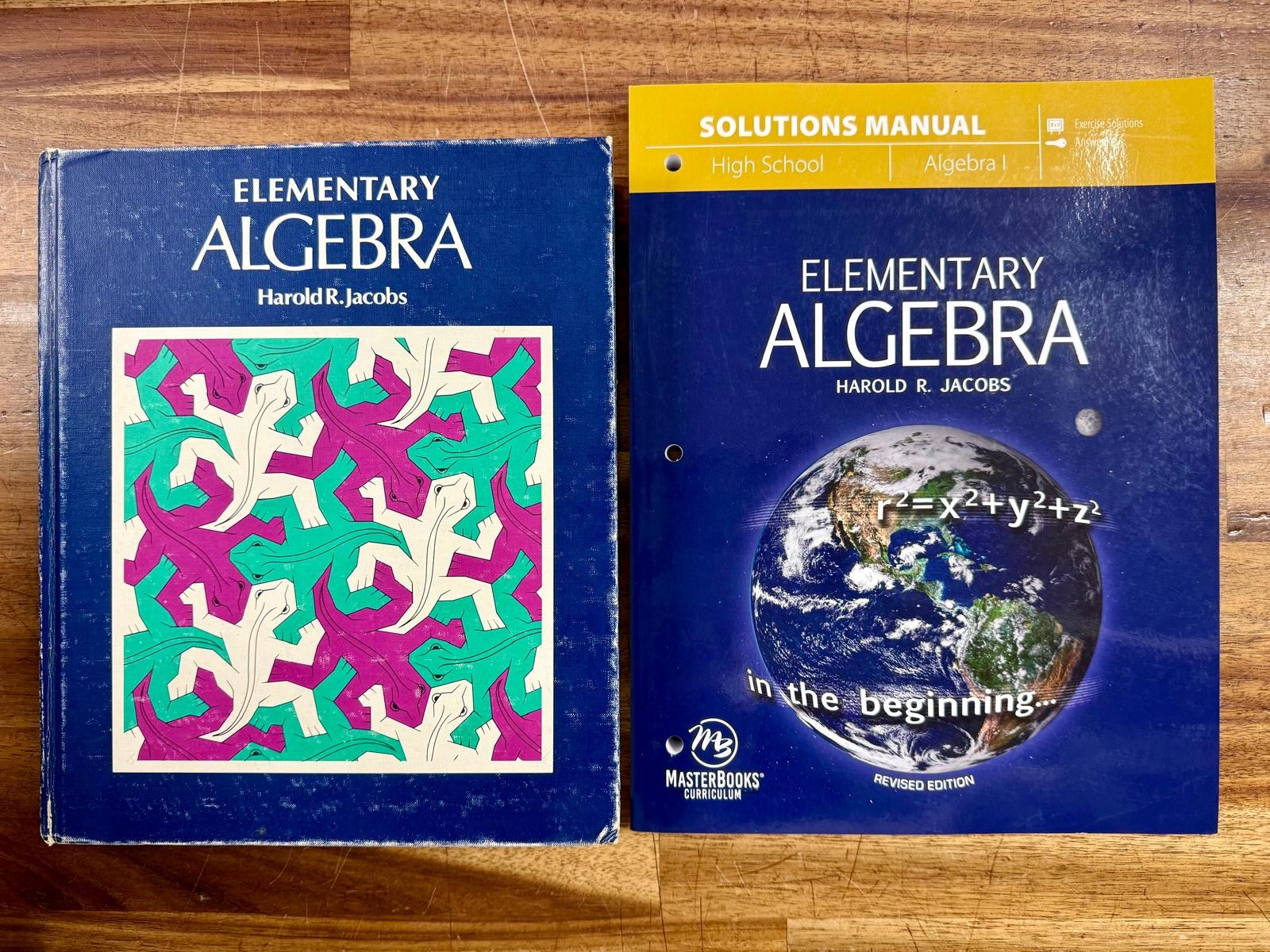 Elementary Algebra – Harold Jacobs: Textbook & Solutions Manual