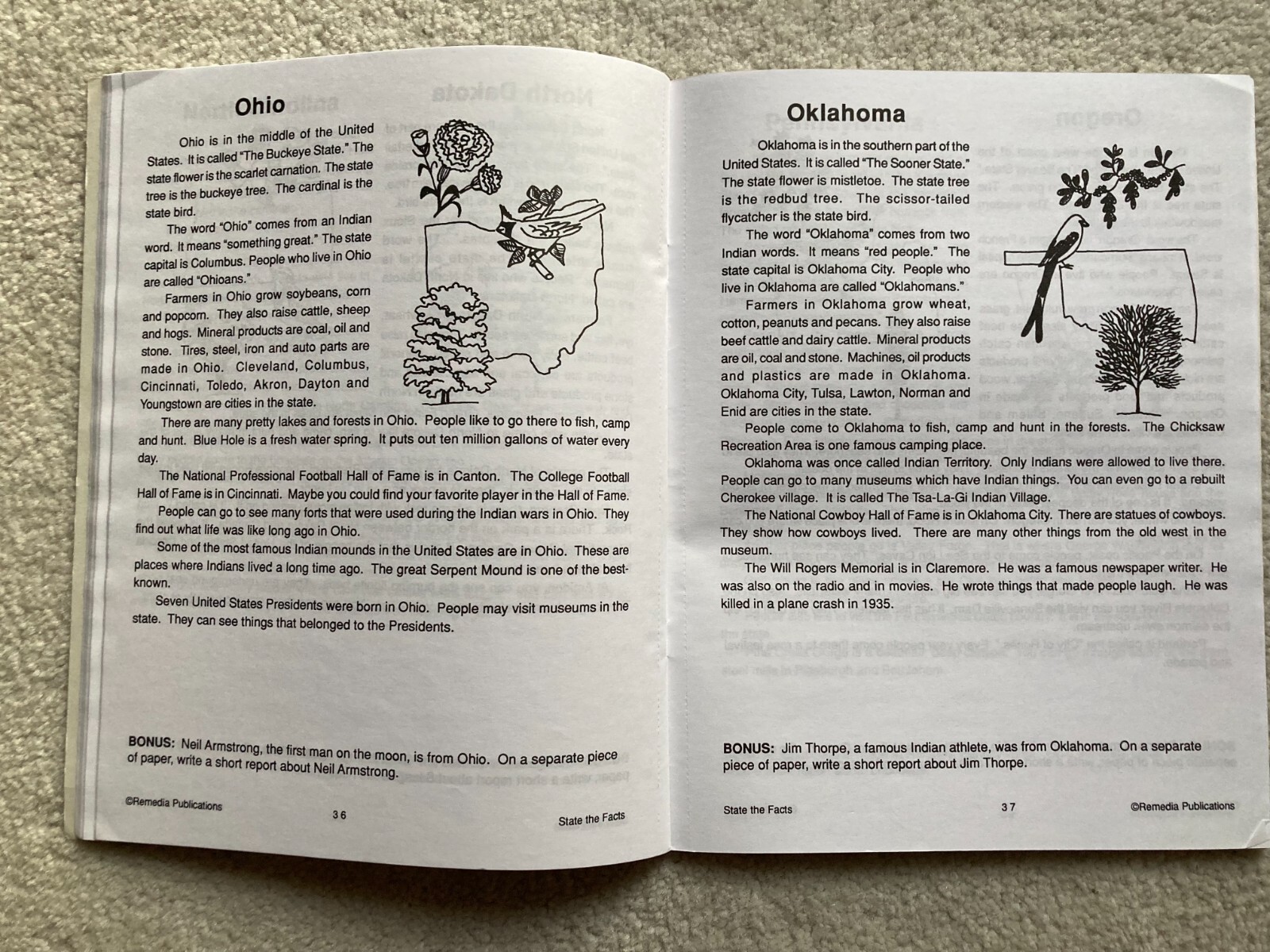 Regions of the US / State the Facts Gr 5-8 Read Level Gr 3-4 Reproducibles