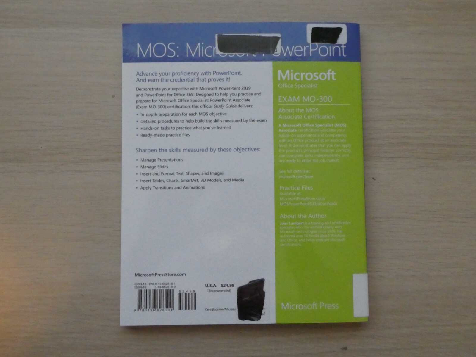 MOS Study Guide for Microsoft Powerpoint Exam Mo 300 Joan Lambert PBK Ex Library
